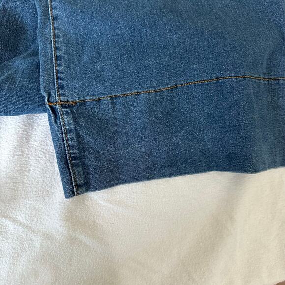 Denim Tears Jeans Size 2X Women's Dark Wash 5 Pocket Wide Leg High Rise Wide Hem - Picture 4 of 8